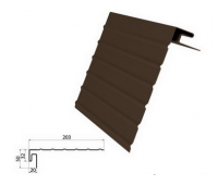J-фаска ( ветровая, карнизная планка ) коричневая для винилового сайдинга