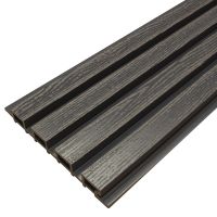 Доска Фасадная из ДПК Wood Рейка Мокрый Асфальт Доска Фасадная из ДПК Wood Рейка Мокрый Асфальт
