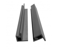 Профиль угловой ДПК NauticPrime, Ко-Экструзия, тип R 50x50x3000 Тёмно-серый