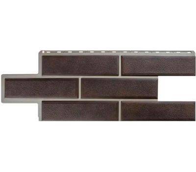 Фасадные панели (цокольный сайдинг) Венецианский камень Коричневый от производителя  Альта-профиль по цене 598 р