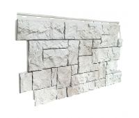 Фасадные панели (цокольный сайдинг) коллекция камень дикий - Жемчужный Фасадные панели (цокольный сайдинг) коллекция камень дикий - Жемчужный