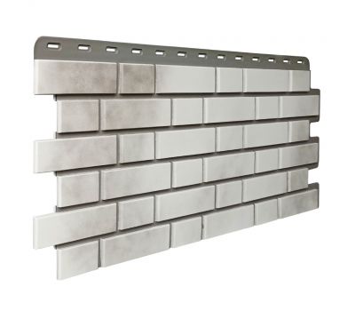 Фасадные панели (цокольный сайдинг) Кирпич Клинкерный 3D Бело-коричневый от производителя  Fineber по цене 590 р