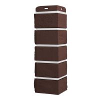 Угол Премиум состаренный кирпич Каштан (Белый шов)