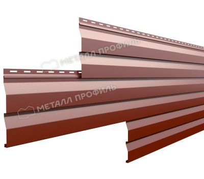 Металлический сайдинг МП СК-14х226 (PURMAN-20-3011-0.5) Коричнево-красный от производителя  Металл Профиль по цене 1 290 р