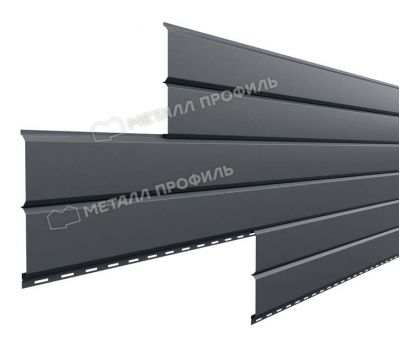 Металлический сайдинг Lбрус-15х240 (VikingMP-01-7024-0.45) Серый графит от производителя  Металл Профиль по цене 704 р