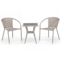 Комплект плетеной мебели из иск. ротанга T25C/Y137C-W85 Latte 2Pcs Комплект плетеной мебели из иск. ротанга T25C/Y137C-W85 Latte 2Pcs