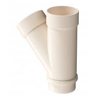 Тройник 45˚ Lux ПВХ Латте Тройник 45˚ Lux ПВХ Латте